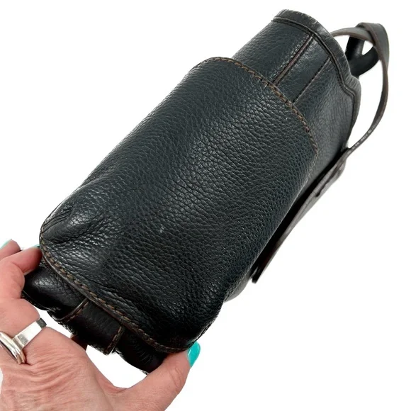 Salvatore Ferragamo Pebbled Leather Tote Satchel Bag Black, RARE Vintage - Picture 9 of 17